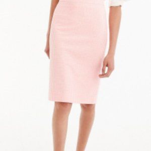 J Crew No 2 pencil skirt pink gingham